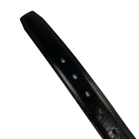 Mens Perry Ellis Black Leather Dress Belt Size 36 in u - Picture 4 of 4